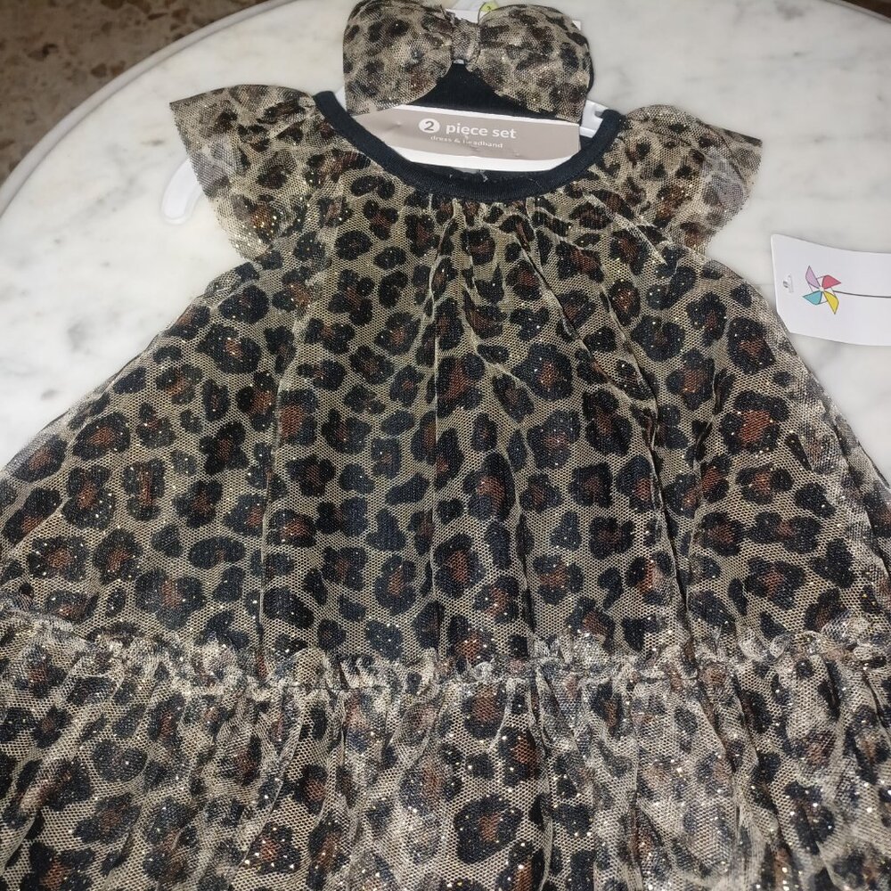 Baby Starters Party Dress with Headband NWT 3 Months Animal Print